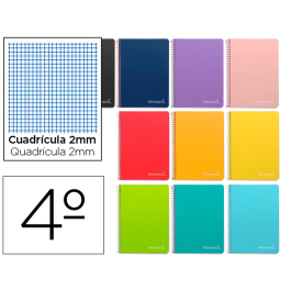 Liderpapel Cuaderno espiral cuarto tapa dura 80 hojas milimetrado 75gr colores surtidos Precio: 14.58999971. SKU: B1EDQQ39GM