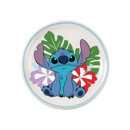 Disney Pendientes de Plata Chapada con Plato Joyero Stitch y Bandeja Mickey Minnie Corazón Enamorado