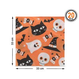 Servilletas Halloween 33x33 cm Pack 20 Unidades Naranja para Fiestas Infantiles o Familiares Precio: 0.99000022. SKU: B16W5SCS5D