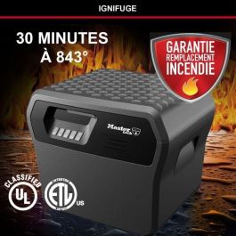 Master Lock Caja Fuerte Ignífuga e Impermeable Electrónica 18.5 Litros, Aprobada UL/ETL con Resistencia al Fuego 30 Minutos a 843°C y Asas Integradas