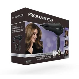 Rowenta Secador Pelo Signature Pro Beauty 2200W, Tecnología Iónica, 3 Accesorios, Negro