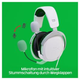 HyperX Auriculares Gaming CloudX Stinger 2 para Xbox - Alámbrico, Diadema Circumaural, Blanco (75X28AA)