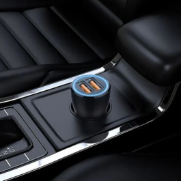 Tech One Tech TEC2803 Cargador de Coche 2xUSB + Cable USB Tipo-C 12W
