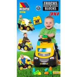 Molto Correpasillos Camión con 10 Blocks 89 cm para Niños y Niñas a Partir de 36 Meses Juguete de Plástico
