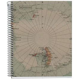 MAUL Bloc de Notas Miquelrius Weltkarten Design, Reciclado, A5, 80 Hojas