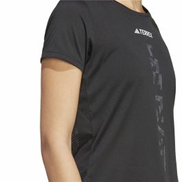 Camiseta de Manga Corta Mujer Adidas Agr Shirt Negro