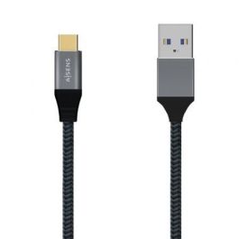 Cable USB 3.1 Tipo-C Aisens A107-0631/ USB Tipo-C Macho - USB Macho/ Hasta 27W/ 1250Mbps/ 1m/ Gris Cable USB 3.1 Tipo-C Aisens A107-0631/ USB Tipo-C Macho - USB Macho/ Hasta 27W/ 1250Mbps/ 1m/ Gris