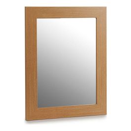 Giftdecor Espejo con Marco Marrón Natural de Madera MDF y Vidrio 38x48 cm (6 Unidades)