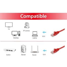 Equip Patchkabel Cat6 U/UTP 2xRJ45 15.00m rot Polybeutel