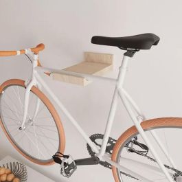 Rei Soporte Fijo Bicicleta Pared Madera Haya Lacado Mate 2-8062.90 10x20x36cm Peso Max 25kg