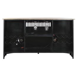 DKD Home Decor Mueble Bar Negro Marron 157 x 52 x 90 cm