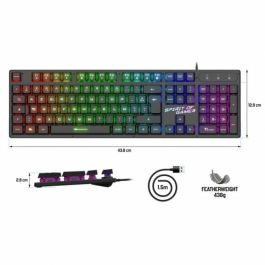 Teclado Spirit of Gamer PRO-K1 Qwerty Español Negro