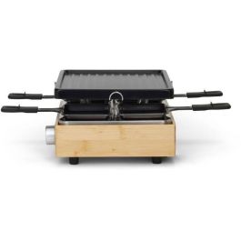 Livoo DOC311 Raclette para 4 personas, 800W, bandeja grill antiadherente extraíble, termostato regulable