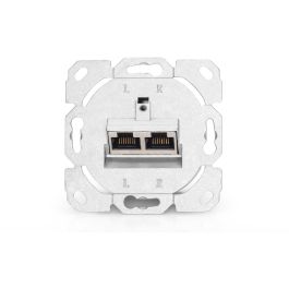 Digitus Toma de red Cat6a Apantallada Empotrada 2xRJ45 Blanca - Caja de conexión