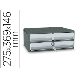 Cep Fichero Cajones de Sobremesa Moov Up 3 Cajones Color Gris Reciclado 80% Precio: 66.59000018. SKU: B12JLEJHTS