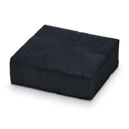 Set 50 Servilletas Negras 33x33 cm Kinvara - Papel (16 Unidades)