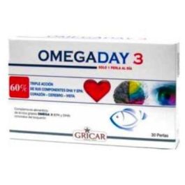 Gricar Omega 3 30 Perlas Ácidos Grasos EPA DHA Vitamina E Suplemento Alimenticio Precio: 20.5000004. SKU: B1BJ955KTL