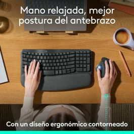 Logitech M575s Ratón Trackball Ergonómico Inalámbrico con Bluetooth/USB, 5 Botones, 2000 DPI, Negro