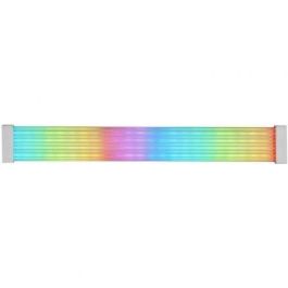 Mars Gaming MCA-16X Funda para cable de alimentación ARGB para GPU 16PIN (8+8) PCIe, sincronizable, LEDs ultrabrillantes, silicona flexible