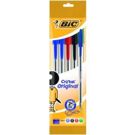 Bic Bolígrafo Cristal Original Bolsa 5 Unidades Colores Surtidos (2 Azul, 1 Negro, 1 Rojo, 1 Verde) Escritura Media Tinta Base Aceite Punta 1mm Precio: 3.50000002. SKU: B14VXW452J