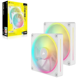 Corsair CO-9051032-WW Kit de Inicio de Dos Ventiladores iCUE LINK LX140 RGB Blanco