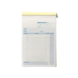 Liderpapel T230 Talonario Presupuesto Cuarto Original y Copia 144 x 210 mm