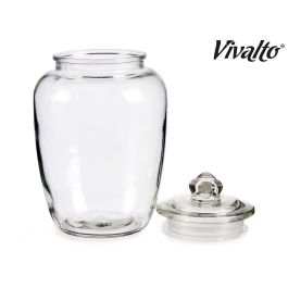 Vivalto Bote de Vidrio Hermético 2.3L - Almacenamiento Transparente 15x23.8x15 cm (8 Unidades)