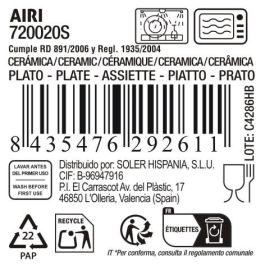Fuente Redonda Japo Airi 20 cm - Inde (18 Unidades) Fuente Redonda Japo Airi 20 cm - Inde (18 Unidades)
