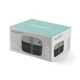 Berghoff 3950126 Fiambrera Dual Apta Microondas Y Congelador Para Llevar Comida Sana Y Equilibrada