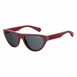 Polaroid 6087/S/X Gafas de Sol Mujer Lentes Polarizadas Montura Redonda Acetato Gris Burdeos 55mm 140mm
