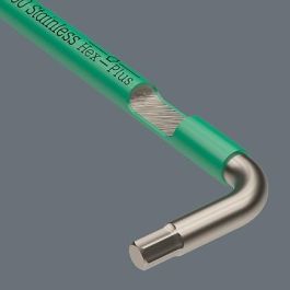 Wera 3950/9 Hex-Plus Multicolour Imperial Edelstahl - Juego de llaves hexagonales de acero inoxidable