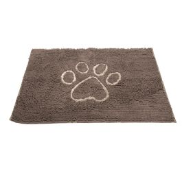 Dog Gone Smart Alfombrilla para Perros Dirty Dog Doormat Súper Absorbente Anti-Barro Microfibra Antideslizante Lavable Talla L 89x66 cm Gris