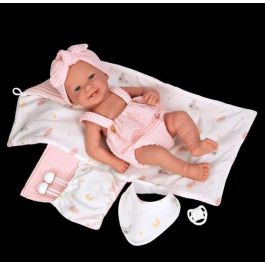 Muñecas Arias Muñeca Zoe 42 cm Rosa c/Cambiador y Babero (Cuerpo Vinyl, Sexo Niña)