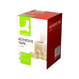 Q-connect Cinta adhesiva transparente 66 mt x 19 mm