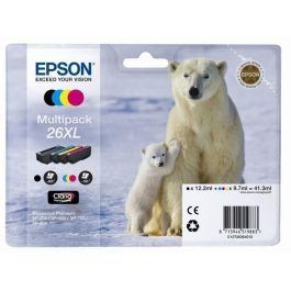 Epson Multipack Bk-C-M-Y Claria Premium Xp 510 520 600 605 610 615 620 625 700 710 720 800 810 820 - 26XL Alta Capacidad