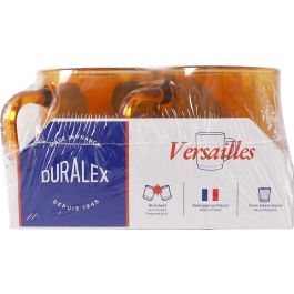 Duralex Mug Apilable 26 cl Ámbar Colección Versailles - Vaso de Cristal Templado 10x7x9 cm (72 Unidades)
