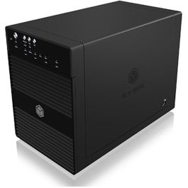 ICY BOX Carcasa Externa para 4 Discos Duros de 3.5" SATA con USB 3.0 y eSATA, Función JBOD, Color Negro
