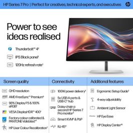 HP 727pu Monitor Serie 7 Pro 27 pulgadas QHD Thunderbolt 4 para Diseño y Productividad Profesional