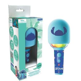 Lexibook Mic280D Micrófono Inalámbrico Karaoke Stitch con Altavoz Integrado, Luces LED, Bluetooth y Efecto Eco para Niños +6 años