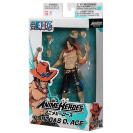 Bandai 36934 - Figura Articulada One Piece Anime Heroes Portgas D. Ace "Ace Puño de Fuego" 17 cm con 16 Puntos de Articulación Bandai 36934 - Figura Articulada One Piece Anime Heroes Portgas D. Ace "Ace Puño de Fuego" 17 cm con 16 Puntos de Articulación
