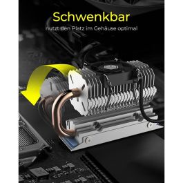 ICY BOX IB-M2HSF-705 Disipador Térmico para SSD M.2 con Ventilador 3cm 8500 RPM Plata