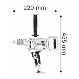 Bosch Professional Schlagbohrmaschine GBM 1600 RE 850W con reversa y adherencia suave para perforación en acero y madera