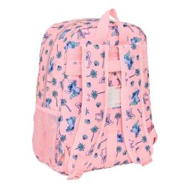 Safta Mochila Infantil Adaptable a Carro con Bolsillos, Diseño Stitch "Beach", 26x34x11cm, Edad Recomendada 3+ Años