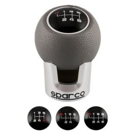 SPARCO SPC0105GR Pomo Palanca de Cambios Lazio Cromado y Gris de Aluminio y Polipiel con Dibujo Intercambiable Deportivo SPARCO SPC0105GR Pomo Palanca de Cambios Lazio Cromado y Gris de Aluminio y Polipiel con Dibujo Intercambiable Deportivo