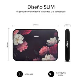 Funda Subblim Trendy Sleeve Neo Flowers para Portátiles hasta 15.6"