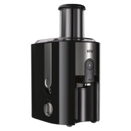 Braun Centrífuga J500 MultiQuick 5 - 900W, Sistema Prensado Rápido, Chimenea 75mm, 2 Velocidades, Negro
