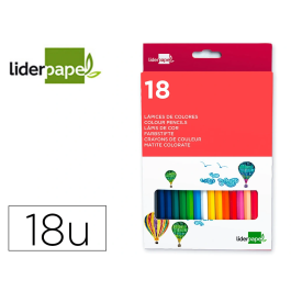 Liderpapel Lápices de Colores Escolares Caja 18 Unidades Colores Surtidos Mina Extrarresistente Precio: 3.50000002. SKU: B1FP494YQG