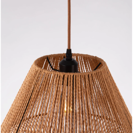 Lampara Colgante Buenavista Cuerda Natural Estilo Rústico SKD-P80053 E27