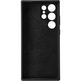 eSTUFF Funda Silicona MADRID para Samsung Galaxy S23 Ultra - Negra, tacto sedoso, protección trasera y lateral, forro microfibra interior