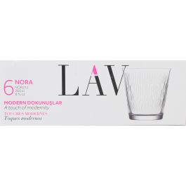 Set de 6 vasos Nora 255 cc - Lav (8 Cajas) Set de 6 vasos Nora 255 cc - Lav (8 Cajas)